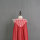 Hot sale red chiffon cotton linen stripe dress